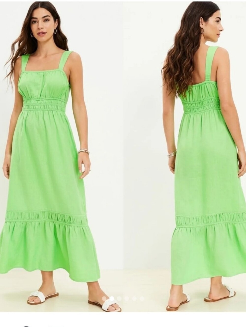 LOFT Lime Green Maxi Dress